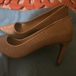 Michael Kors gold 2.5 inch heels